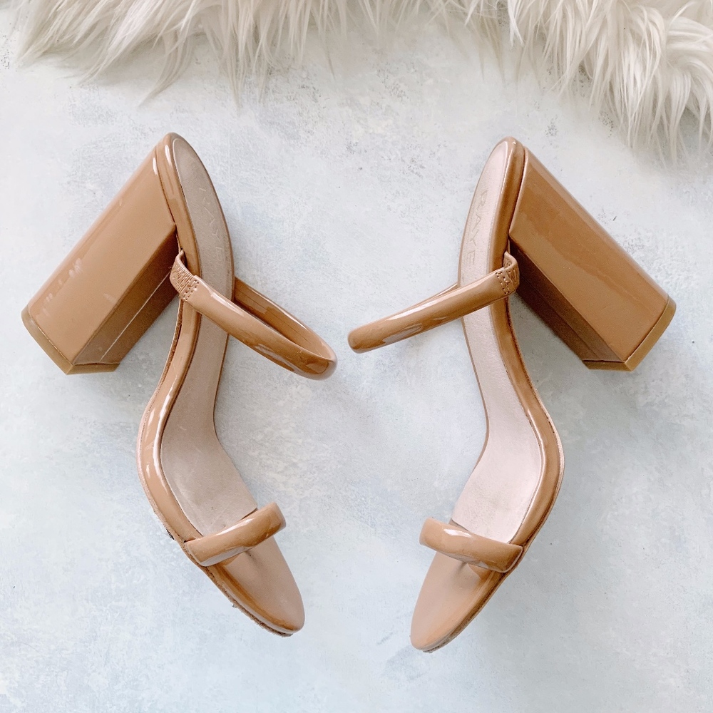 Raye the Label Tan Strappy Mules